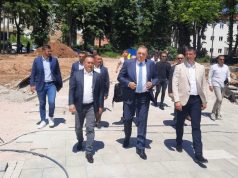 Додик обилази радове на изградњи базена и Саборног храма у Источном Новом Сарајеву
