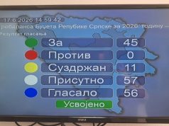 НСРС: Усвојен ребаланс буџета за 2026. годину