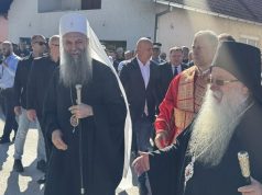 Патријарх Порфирије стигао у Братунац (ФОТО)