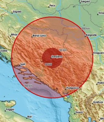 Три земљотреса погодила БиХ, подрхтавање тла осјетило се у више градова